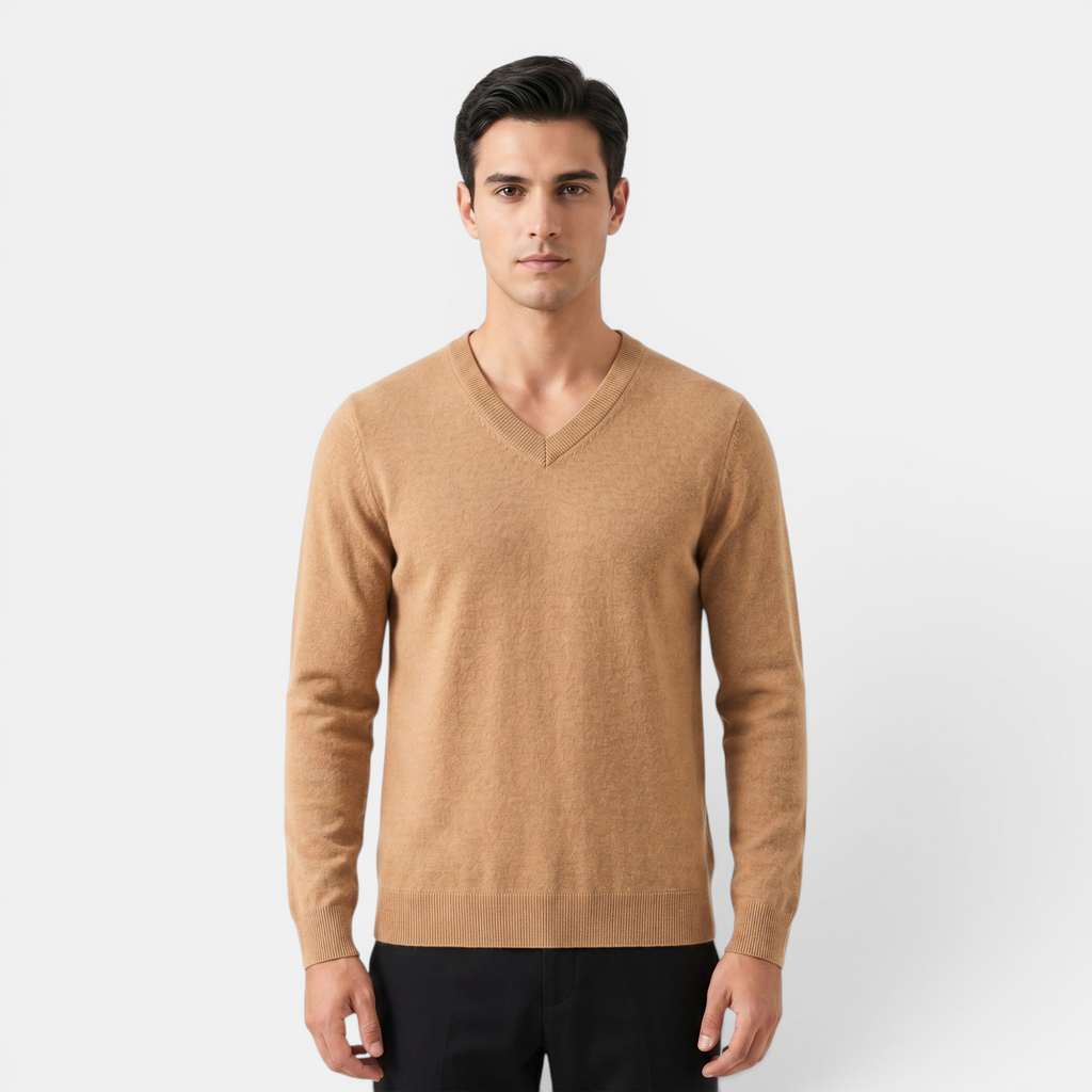Valeniri | Men’s V-Neck Slim Fit Sweater Classic Cotton Pullover