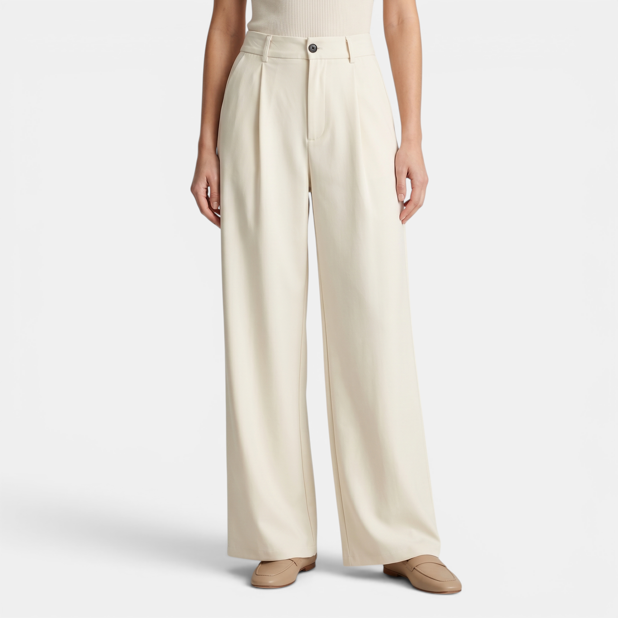 Valeniri | Women's Pleated High Waist Pants – Classic Tailored Trousers