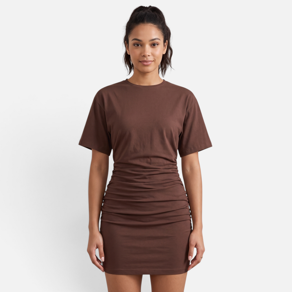 Valeniri | Women's Slim Fit Ruched Dress Elegant Midi Bodycon Dress