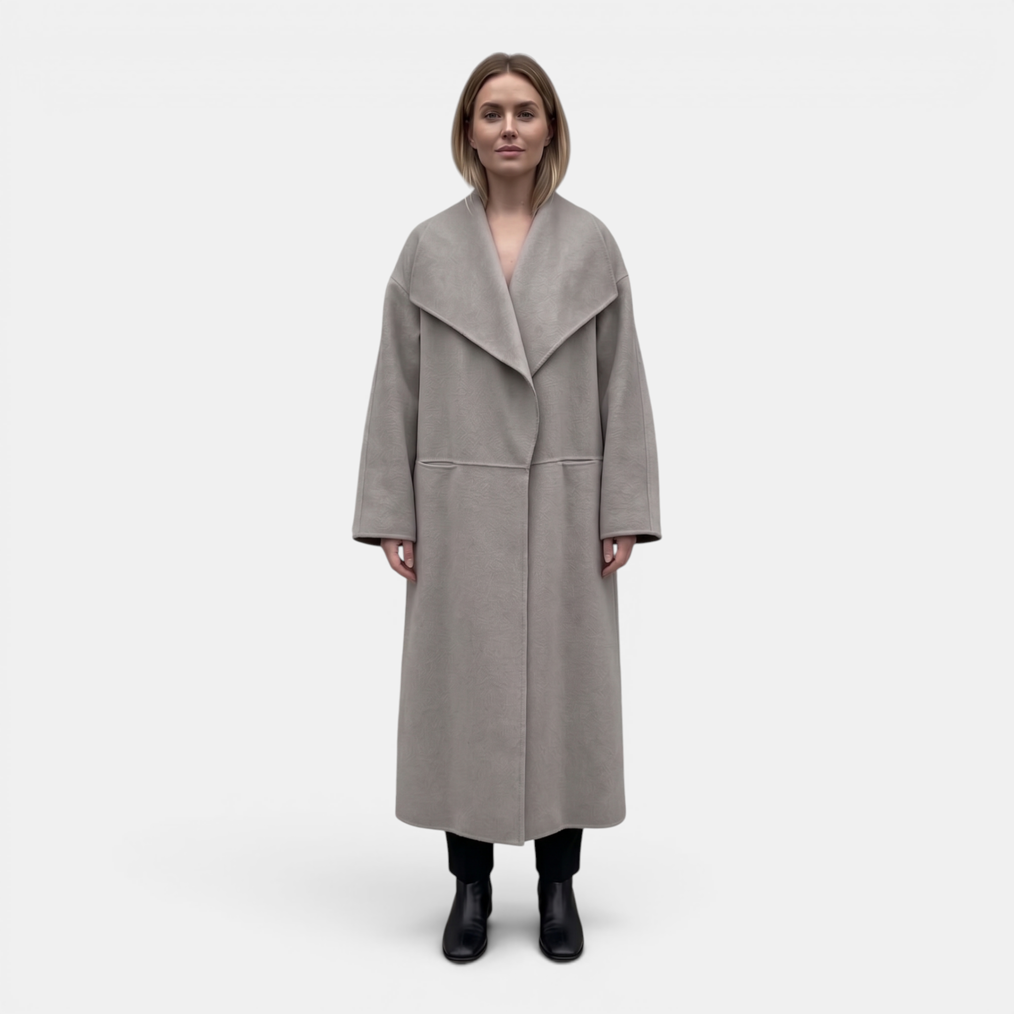 Valeniri | Women’s Wool Cashmere Long Coat Classic Double-Sided Warmth