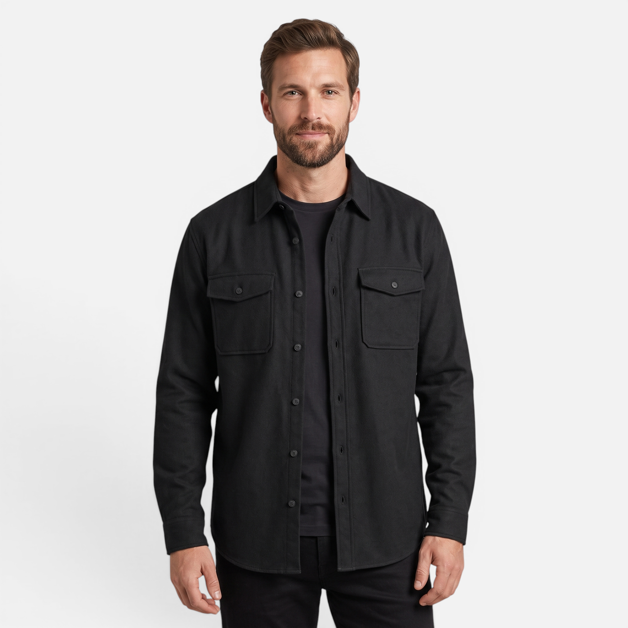Valeniri | Men's Cotton Long Sleeve Workwear Shirt – Relaxed Fit