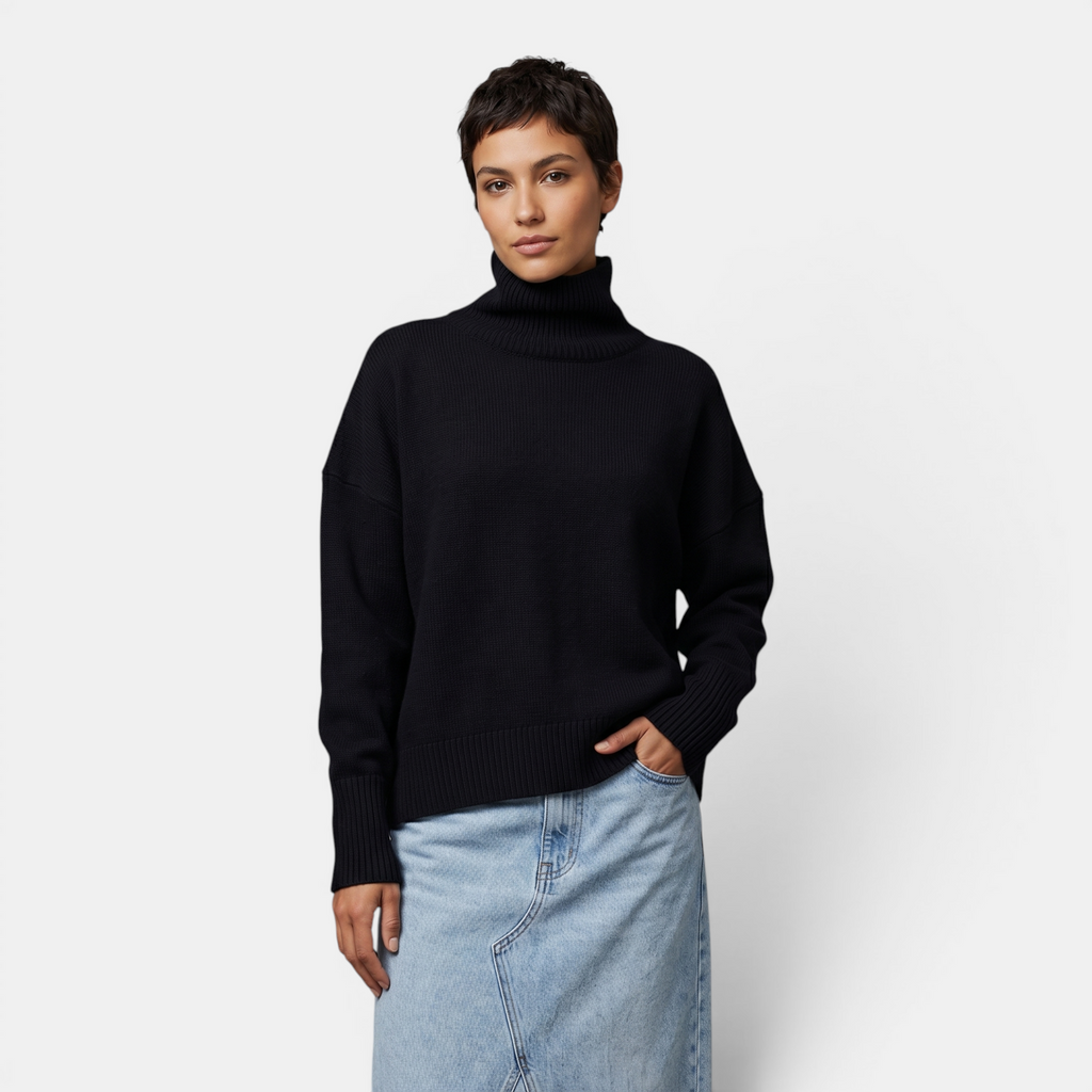 Valeniri | Women's Long Sleeve Turtleneck Sweater Classic Winter Knitwear
