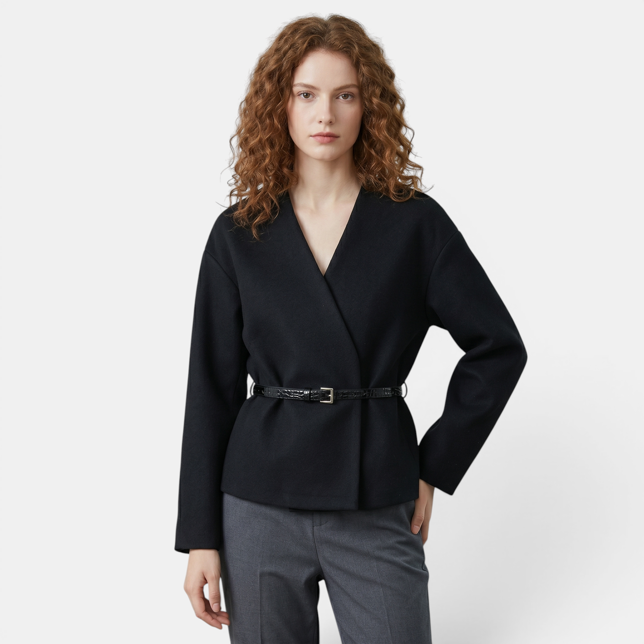 Valeniri | Women's V-Neck Blouse Loose Fit Elegant Casual Top