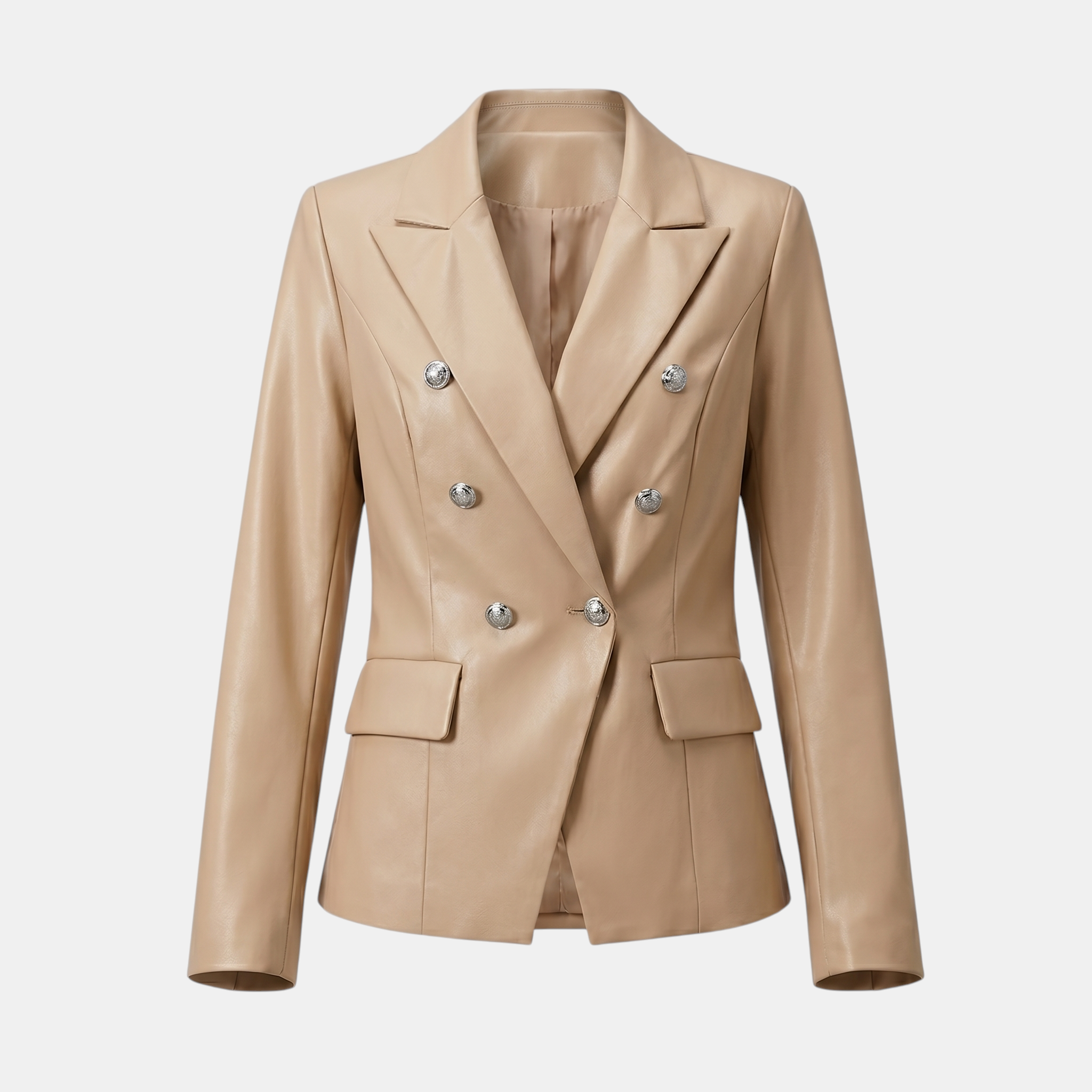 Valeniri | Women's Tailored Blazer Classic Fit Elegant Leather Jacket