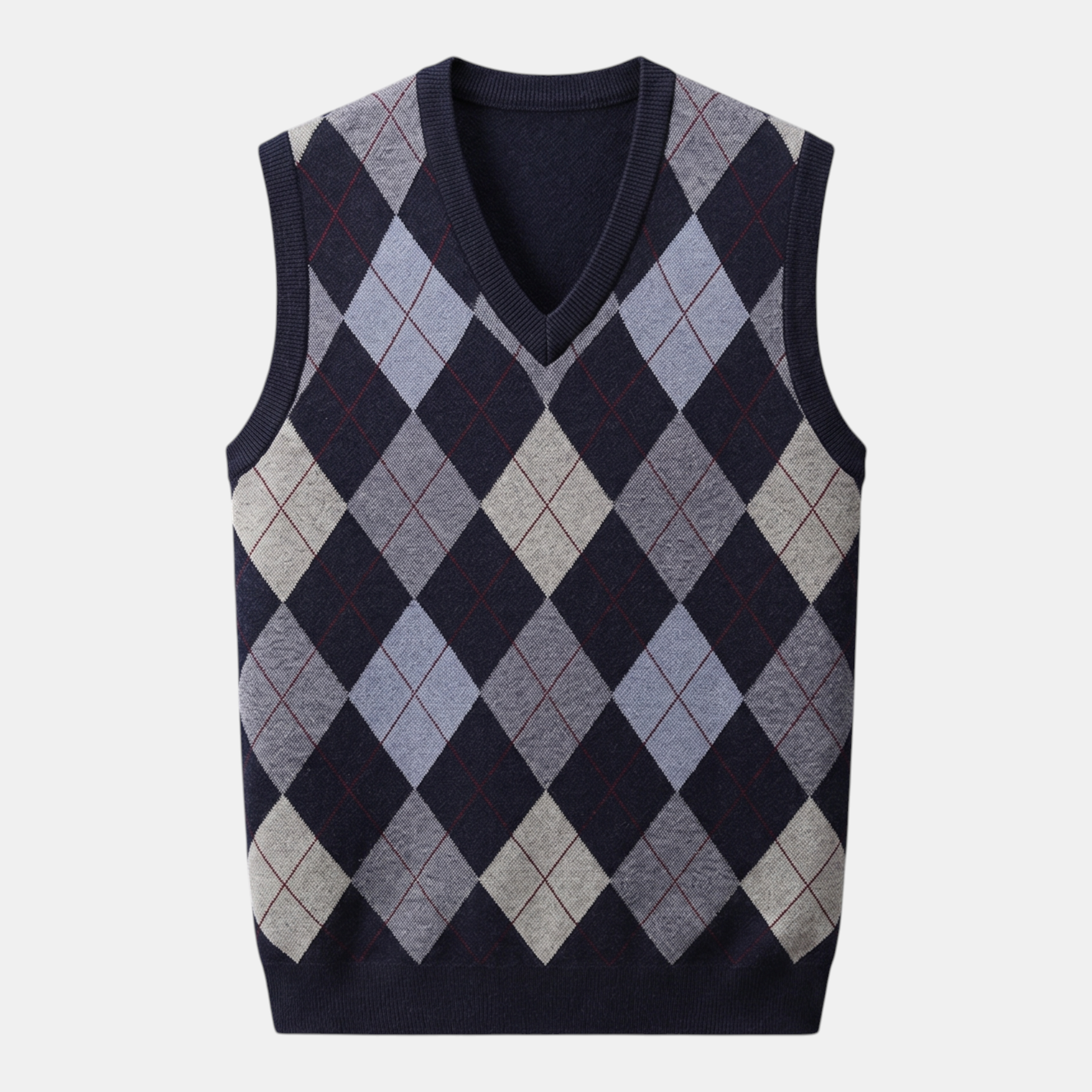 Valeniri | Men's Wool Sweater Vest V-Neck Knit Warm Classic Fit