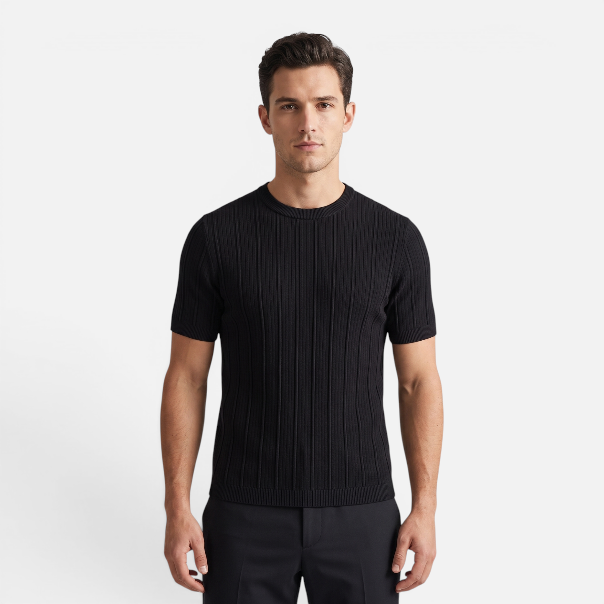 Valeniri | Men's Short Sleeve Knit T-Shirt Timeless Relaxed Fit