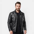 Valeniri | Men's Leather Jacket Classic Fit Premium Everyday Outerwear