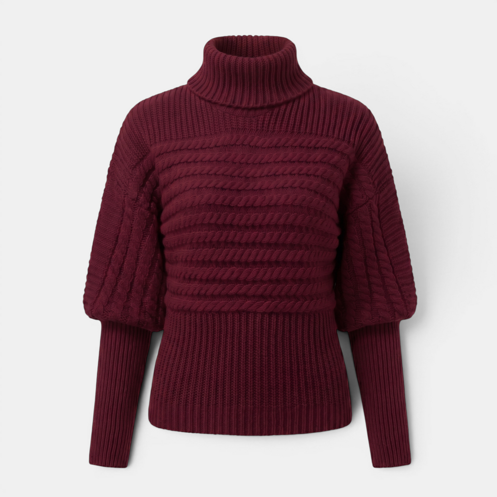 Valeniri | Women’s High Neck Knit Pullover Sweater
