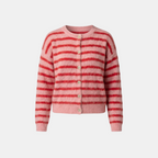 Valeniri | Women's Knit Cardigan Sweater Classic Stripe Long Sleeve