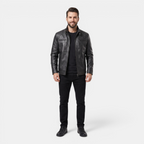 Valeniri | Men's Leather Jacket Classic Fit Premium Everyday Outerwear