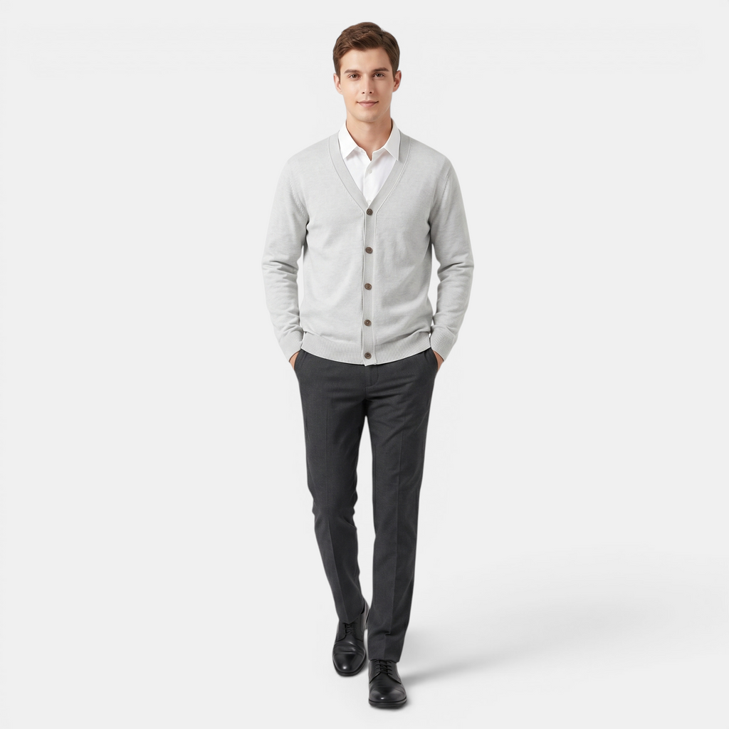 Valeniri | Men's Classic Cardigan Soft Knit Elegant Everyday Sweater