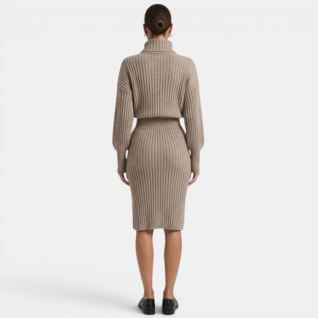 Valeniri | Women’s Soft Knit Pullover Dress Long Sleeve Casual Wear Dress