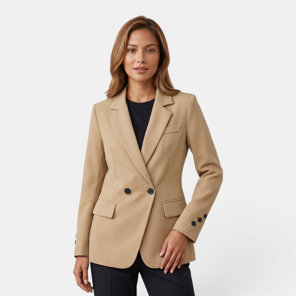 Valeniri | Women's Double Breasted Blazer Elegant Slim Fit Office Jacket