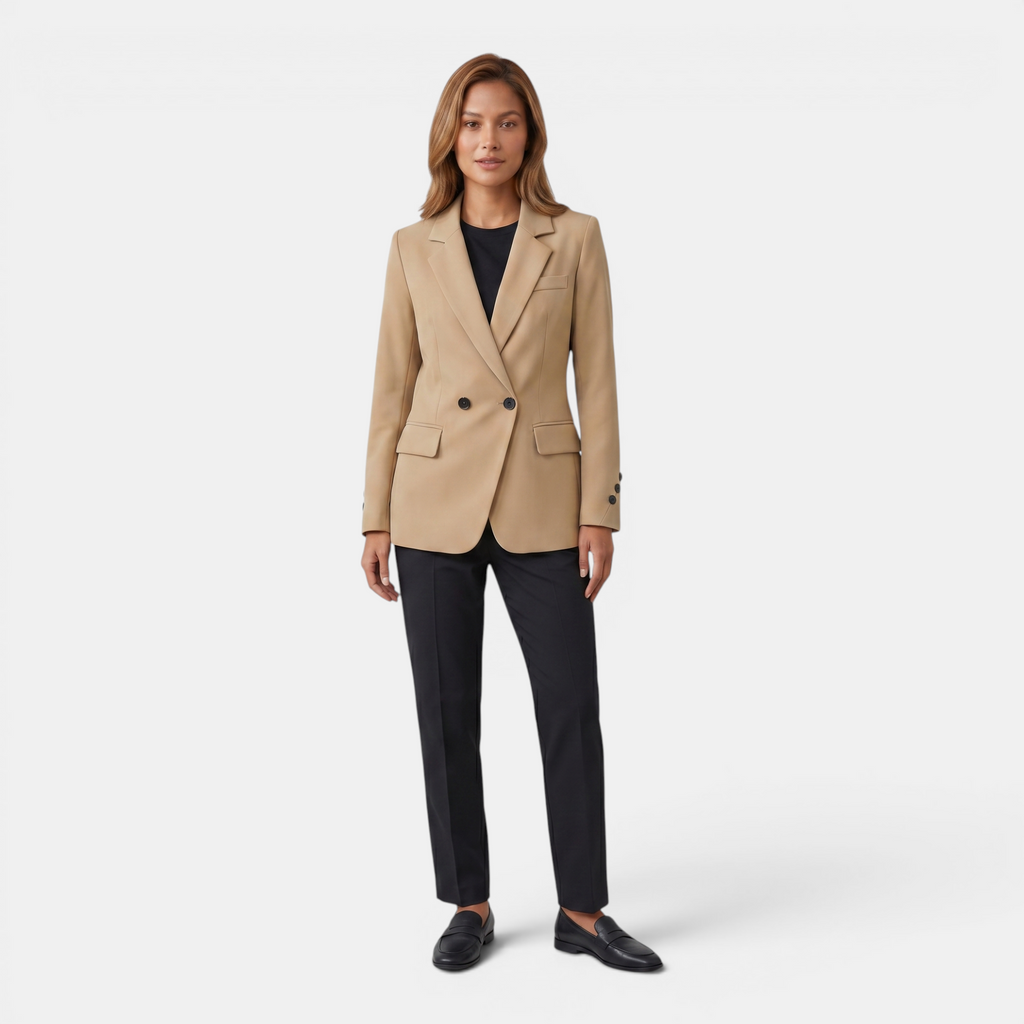 Valeniri | Women's Double Breasted Blazer Elegant Slim Fit Office Jacket
