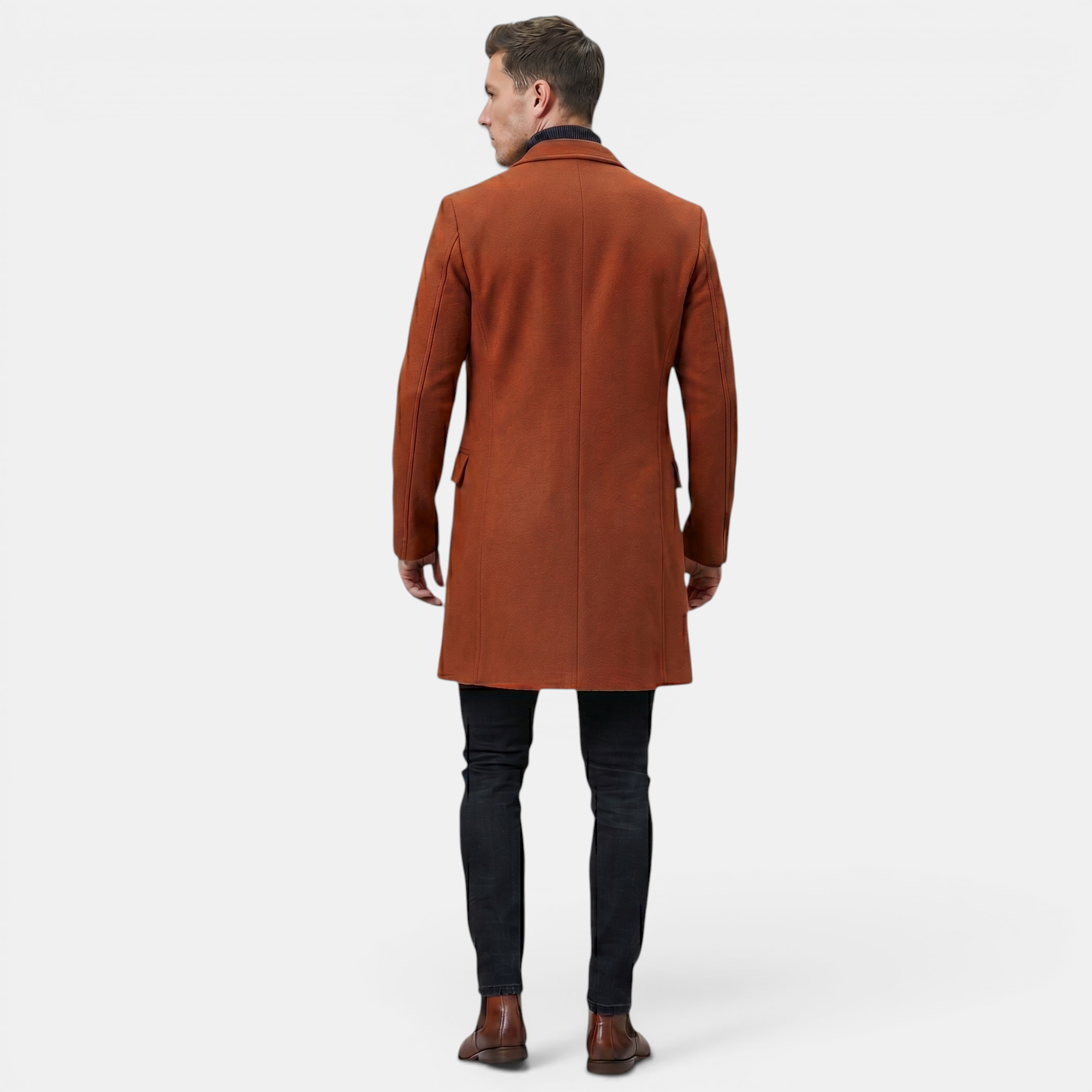 Valeniri | Men’s Tweed Coat Warm Wool Blend Classic Fit Jacket