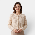 Valeniri | Women’s Cable Knit Cardigan Warm Minimalist Layering Top