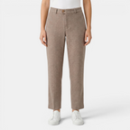 Valeniri | Women's Herringbone Wool Trousers Classic Straight Leg Pants