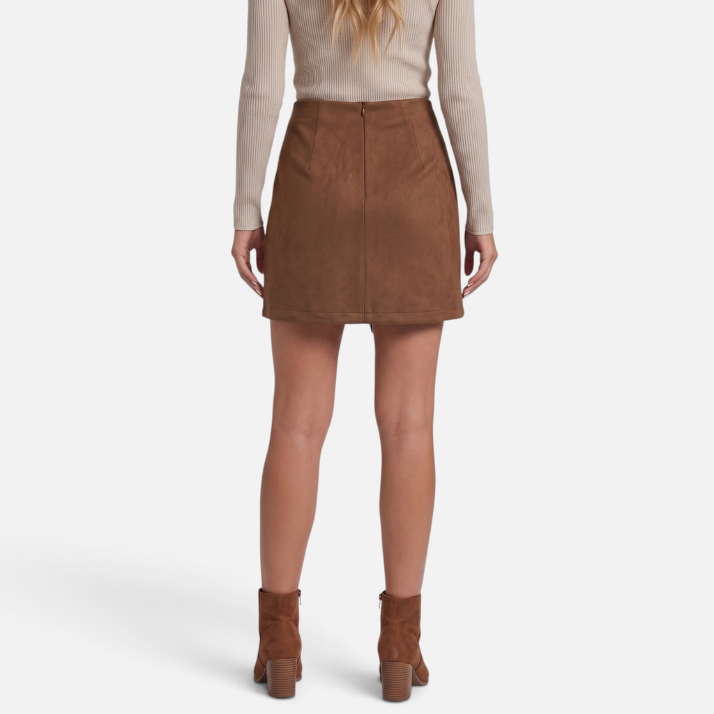 Valeniri | Women's High Waist Button Mini Skirt Classic A-Line Fit