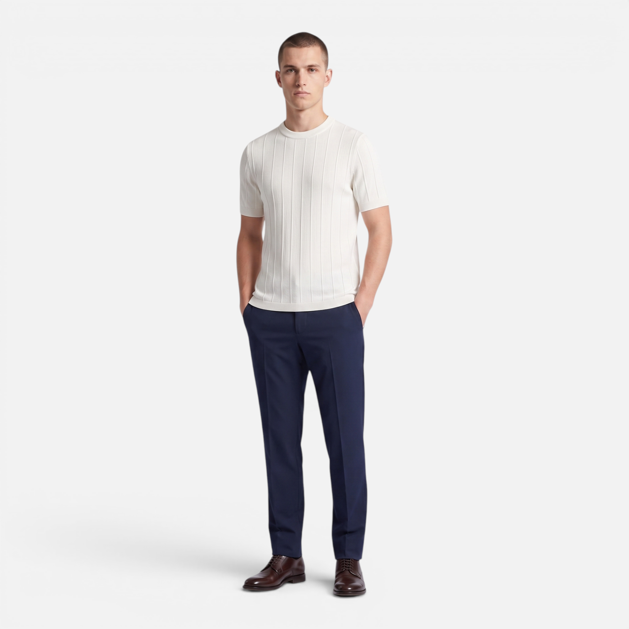 Valeniri | Men's Short Sleeve Knit T-Shirt Timeless Relaxed Fit
