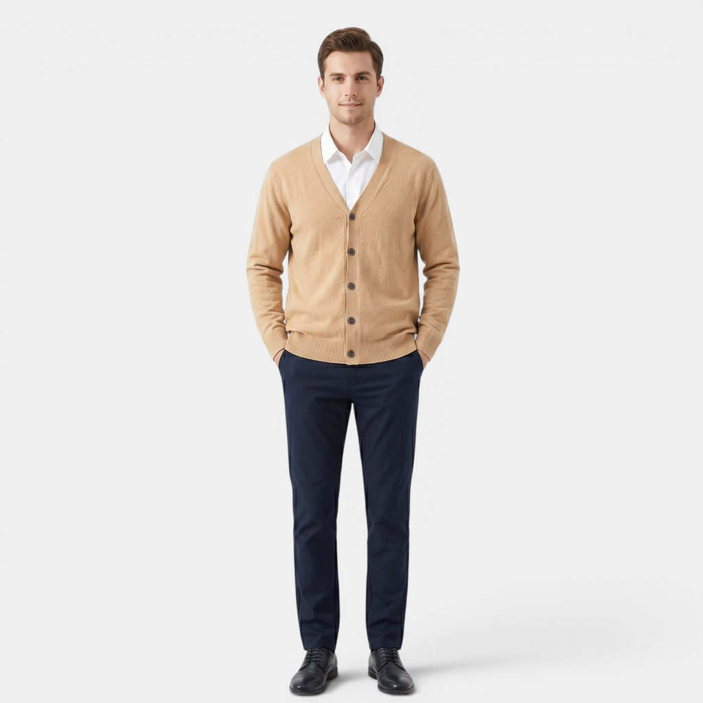 Valeniri | Men's Classic Cardigan Soft Knit Elegant Everyday Sweater