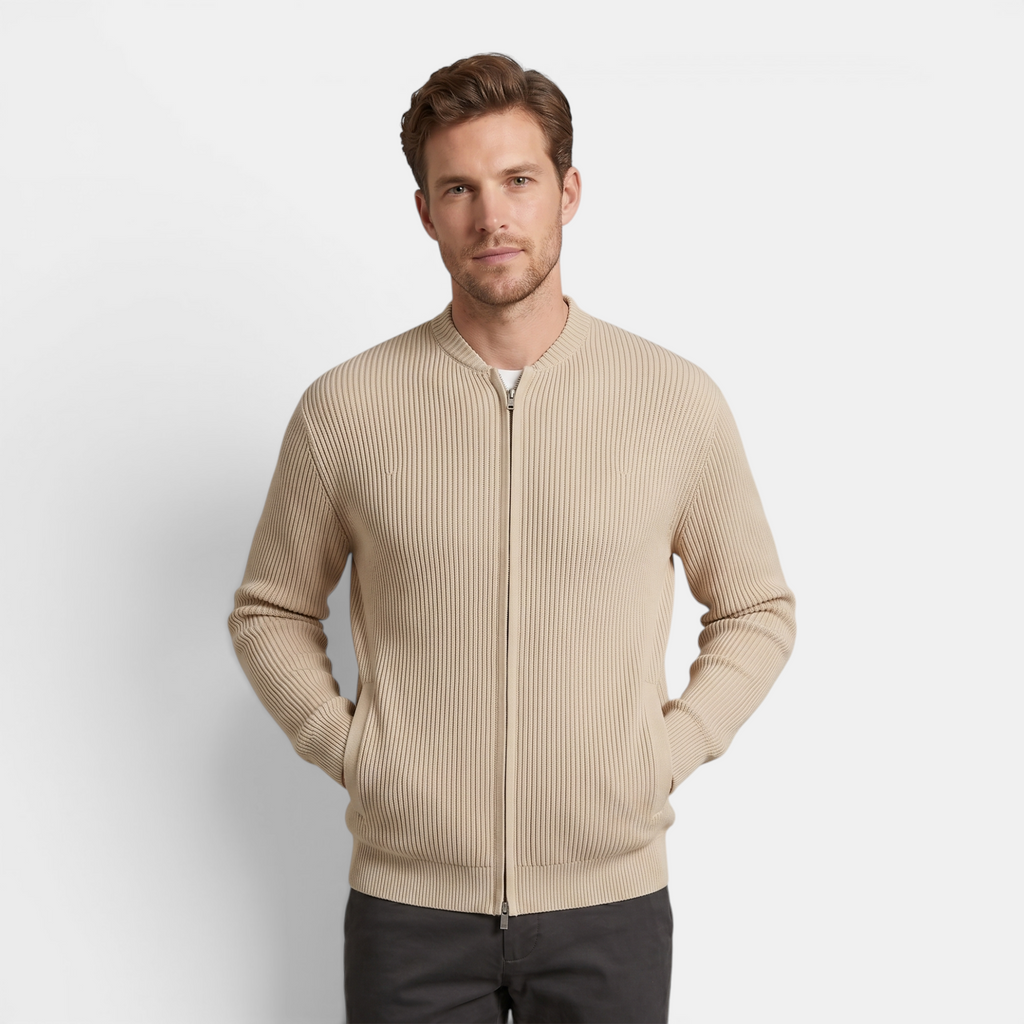 Valeniri | Men's Knit Cardigan Jacket Classic Slim Fit Long Sleeve Sweater