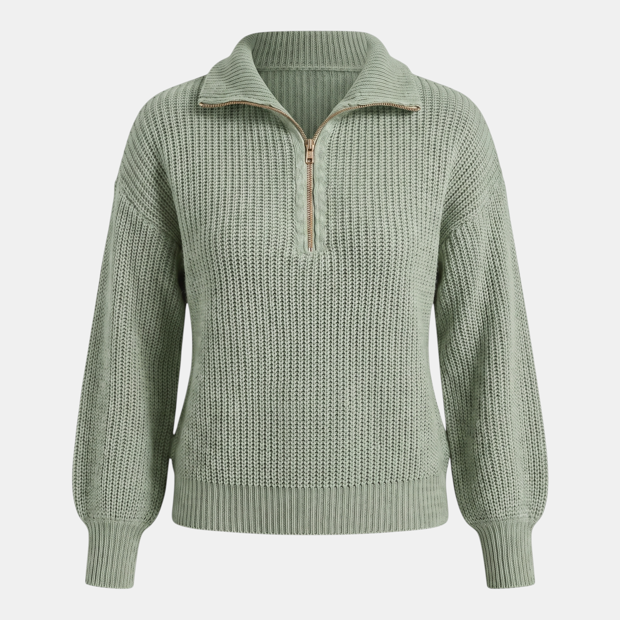 Valeniri | Women's Quarter Zip Knit Sweater Loose Fit Long Sleeve