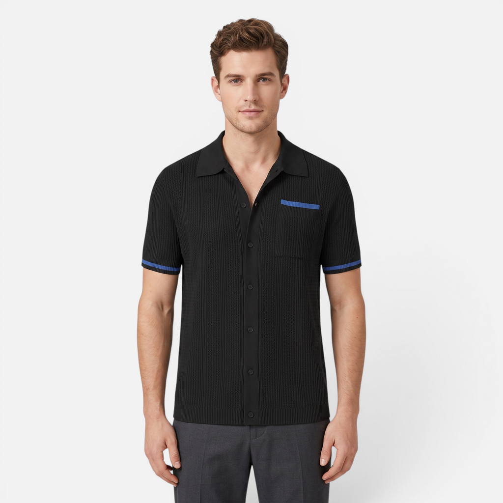Valeniri | Men's Casual Shirt Breathable Knit Resort Wear