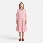 Valeniri | Women's Striped Button-Up Shirt Dress Classic Long Sleeve Dress