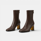 Valeniri | Women's Velvet Ankle Boots Block Thick Heel Classic Style