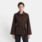 Valeniri | Women's Wool Blazer – Classic Tailored Belted Coat