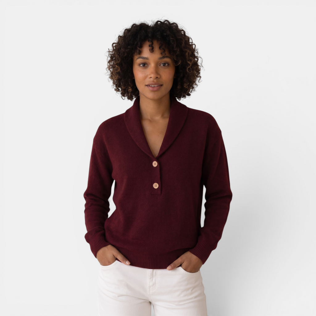 Valeniri | Women's Polo Collar Knit Pullover – Soft Comfort Classic Fit