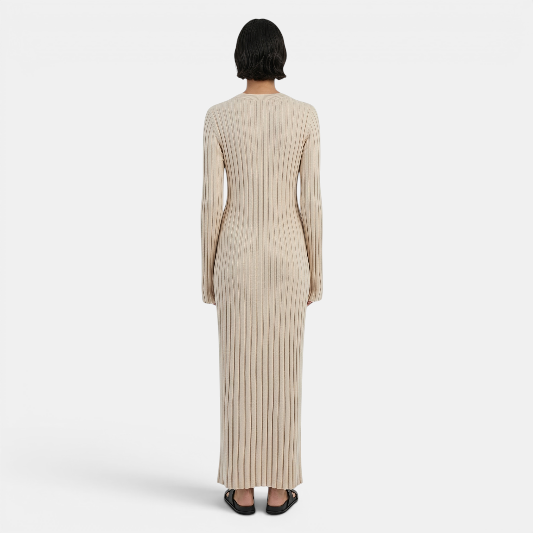Valeniri | Women’s Comfortable Knit Dress Wool Blend Classic Casual Midi Dress