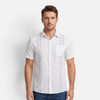 Valeniri | Men's Cuban Collar Shirt Lightweight Relaxed Fit Button-Up