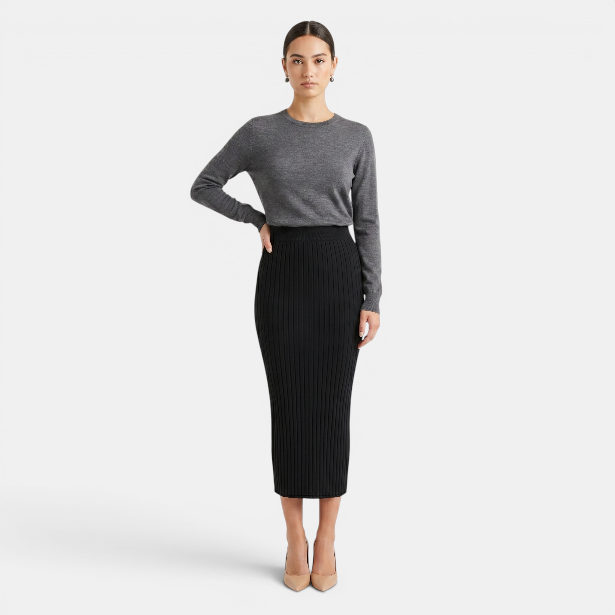 Valeniri | Women’s Elegant Midi Skirt Comfortable Lightweight Casual Skirt