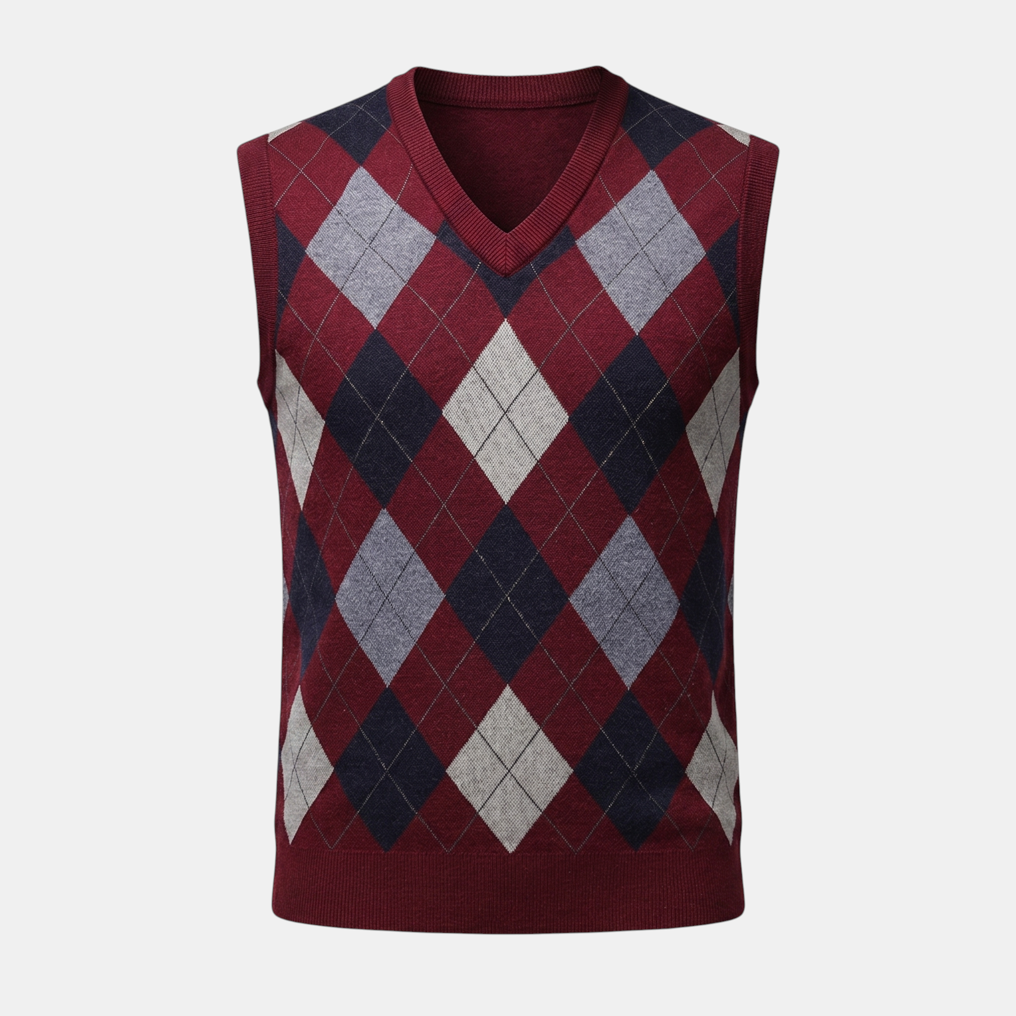 Valeniri | Men's Wool Sweater Vest V-Neck Knit Warm Classic Fit