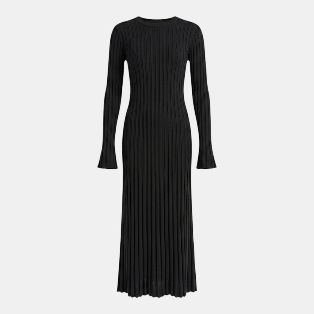 Valeniri | Women’s Comfortable Knit Dress Wool Blend Classic Casual Midi Dress