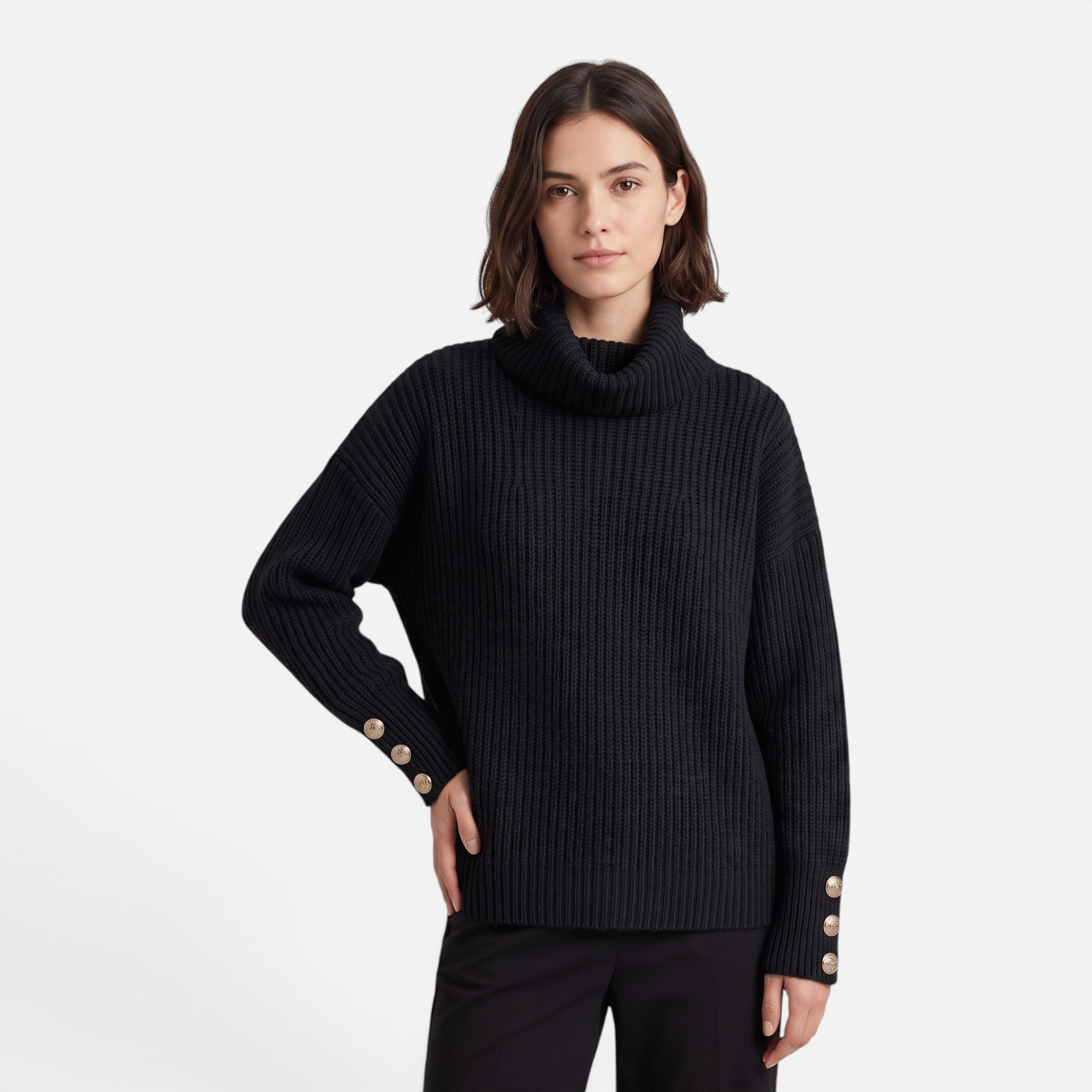 Valeniri | Women's Knit Turtleneck Sweater Soft Cozy Pullover
