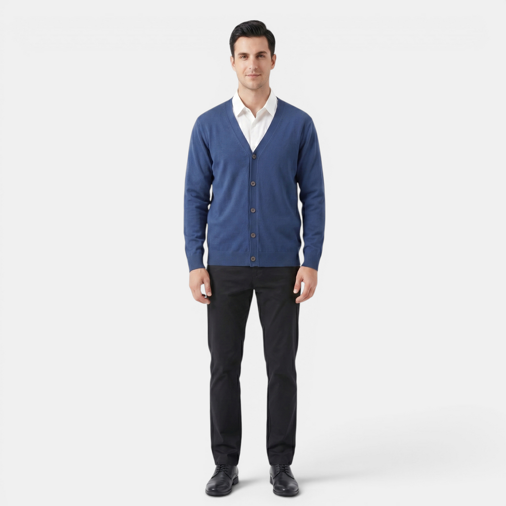 Valeniri | Men's Classic Cardigan Soft Knit Elegant Everyday Sweater