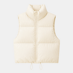 Women's Cotton Puffer Vest Warm Zip-Up Sleeveless Outerwear