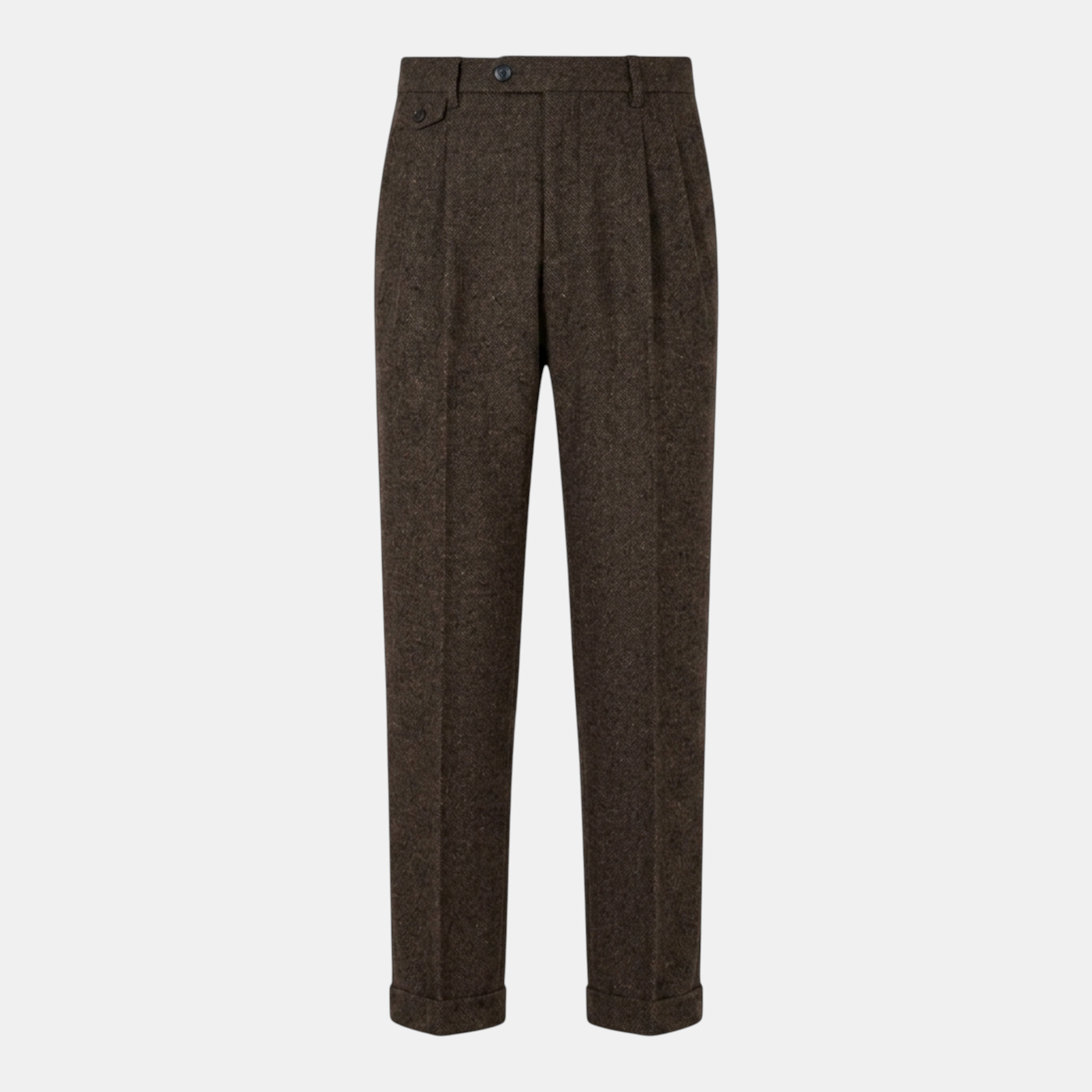 Valeniri | Men’s Winter Wool Pants Herringbone Classic Fit Formal Trousers