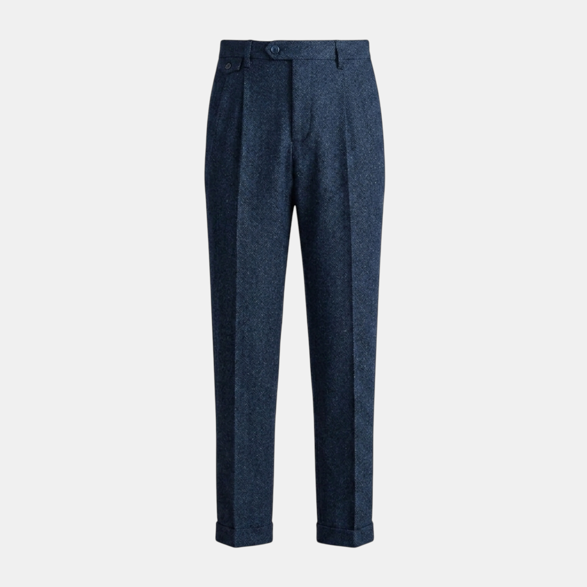 Valeniri | Men’s Winter Wool Pants Herringbone Classic Fit Formal Trousers