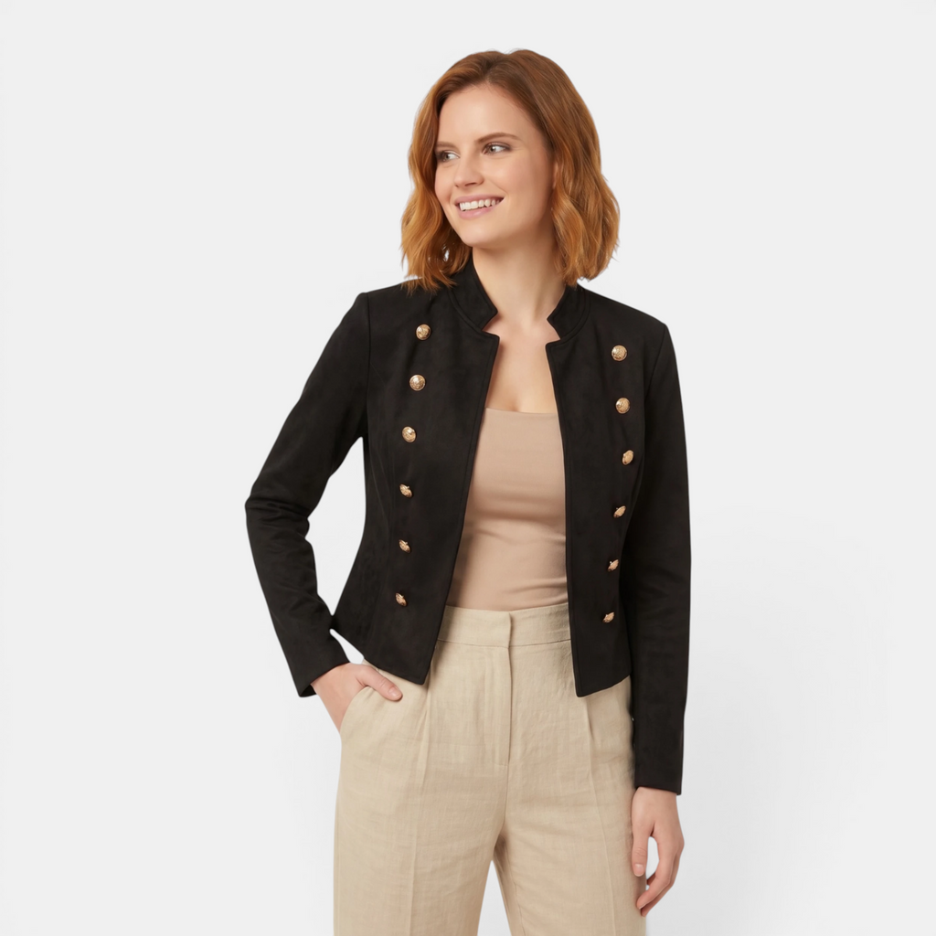 Valeniri | Women’s Suede Feel Buttoned Cardigan