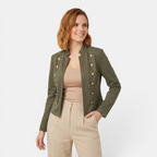 Valeniri | Women’s Suede Feel Buttoned Cardigan