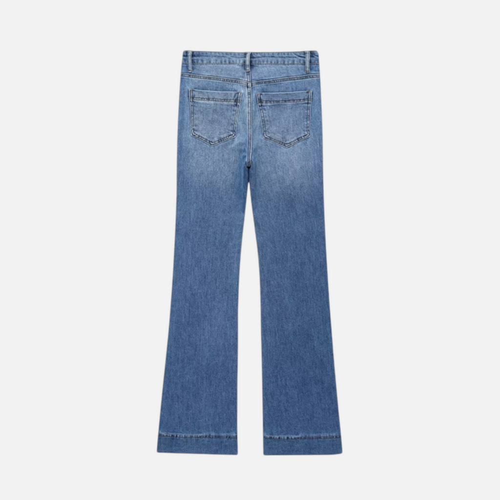 Valeniri | Women's Straight Leg High Waist Denim Jeans – Cropped Fit
