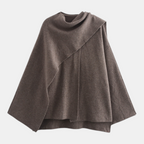Valeniri | Women's Knit Coat with Built-In Scarf Classic Cardigan Style