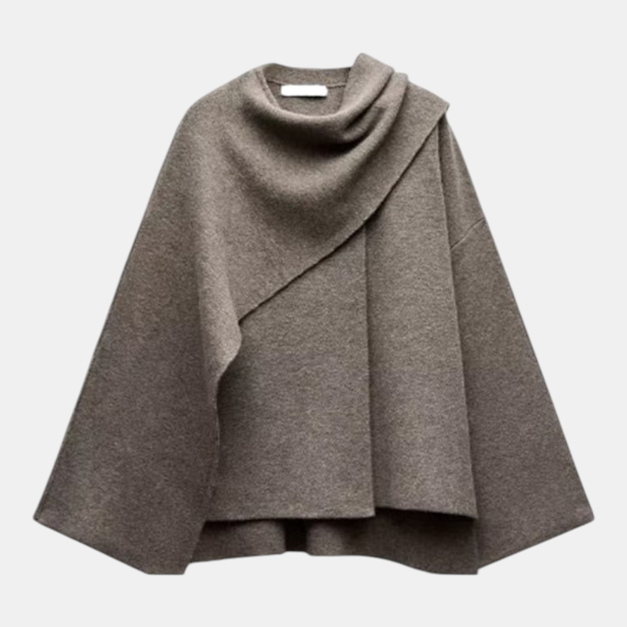 Valeniri | Women's Knit Coat with Built-In Scarf Classic Cardigan Style