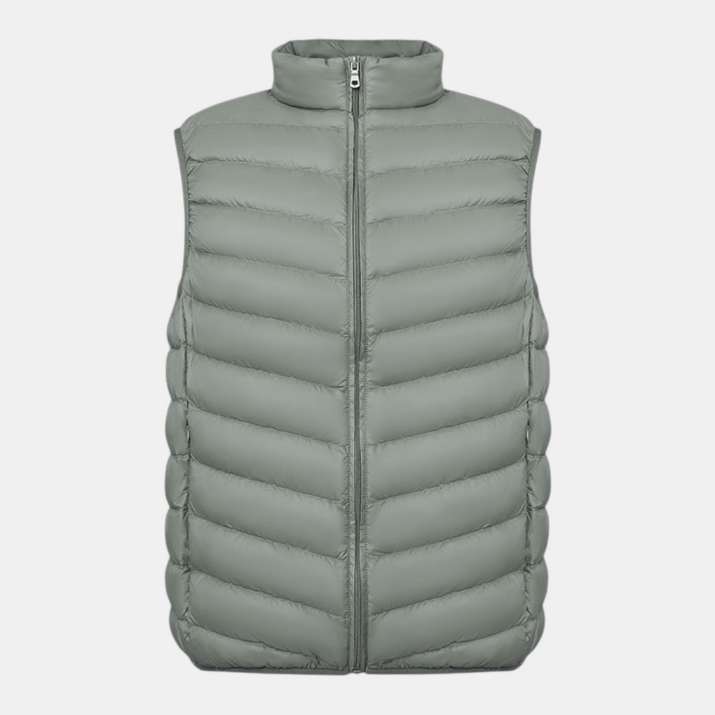 Valeniri | Men's Lightweight Stand Collar Sleeveless Zip Vest Classic Fit