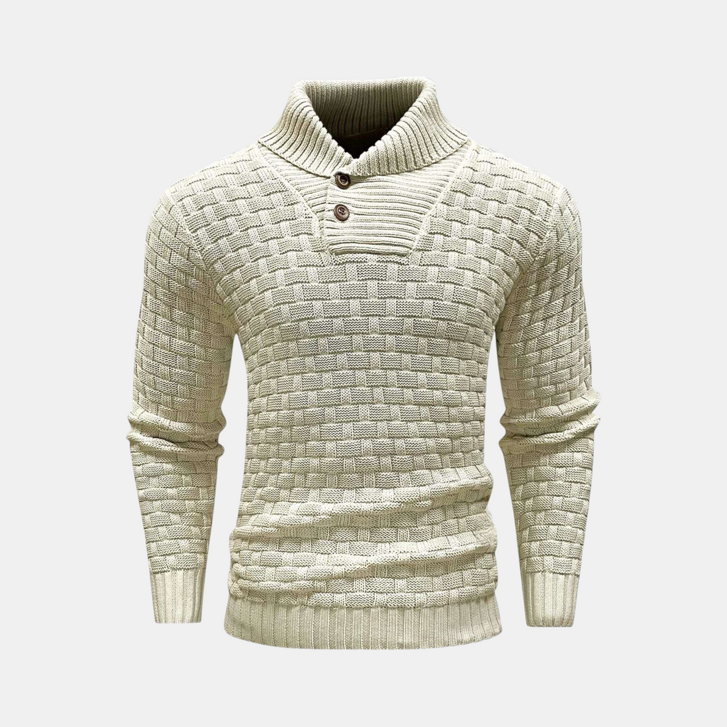 Valeniri | Men's Long Sleeve Collared Sweater Knit Slim Fit Casual Wear