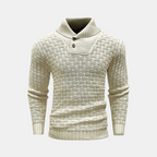 Valeniri | Men's Long Sleeve Collared Sweater Knit Slim Fit Casual Wear