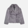 Valeniri | Women's Faux Fur Jacket – Plush Long Sleeve Short Coat